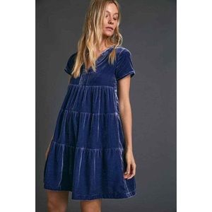 Anthropologie Maeve Harper Velvet Mini Dress